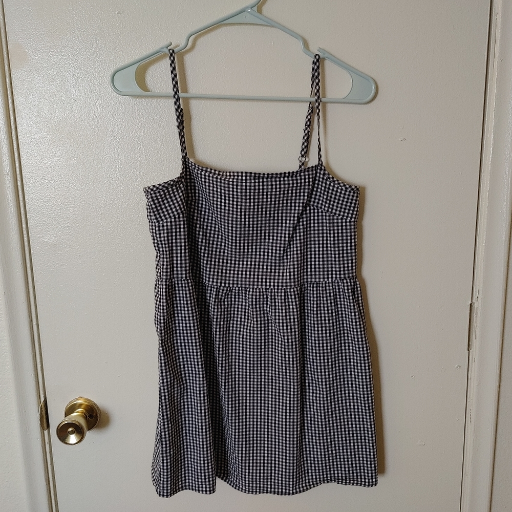 Urban Renewal black/white gingham tank top